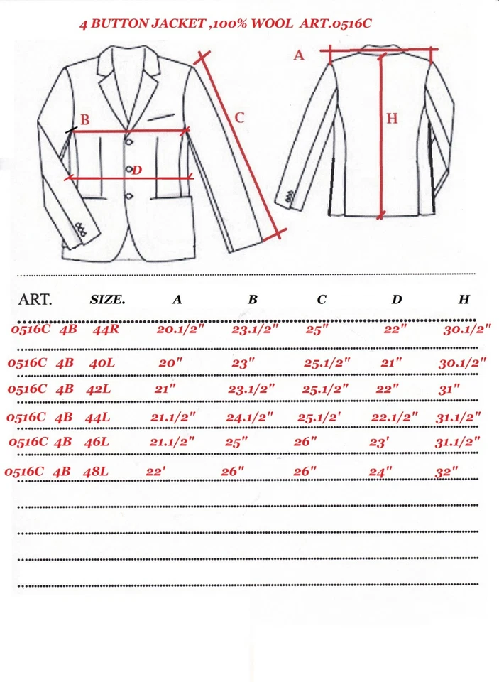 Blazer Hombre 4 Botones Calce Clásico 100% Lana Col. Negro Hecho en Italia art. 0516C Foto 3 de 4