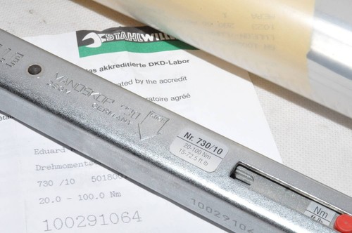 Manoscopio Stahlwille 730/10 / Llave de par / 20-100Nm / Ex. Bundeswehr D1 - Imagen 2 de 2