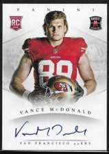 Vance McDonald 2013 Panini Rookie Premiere RC Autograph #39 San Francisco 49ers