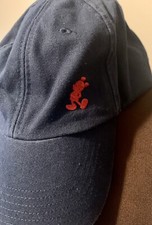 Mickey Mouse Baseball Hat Youth Disney Parks Logo Navy Blue Adjustable Kids Cap