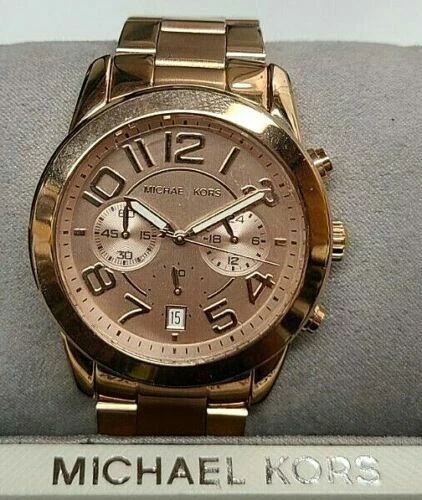 Orologio Analogico Cronografo Michael Kors Mercer Oro Rosa Acciaio Inox MK5727