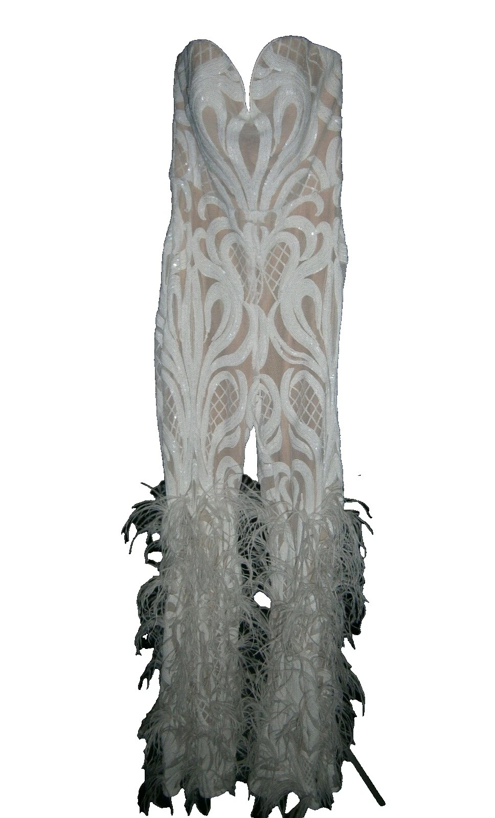 Columna de Poliéster con Lentejuelas/Vestidos de novia de vaina