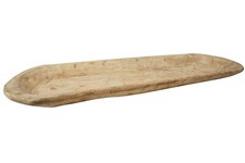 Extra Long Rustic Dough Bowl-Batea-Primitive-Farmhouse-12x40-Antiqued White