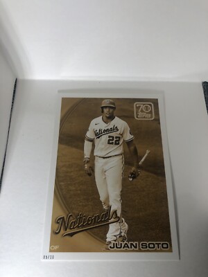 2021 Topps Series 1 Juan Soto 5x7 Jumbo Gold Edition #05/10