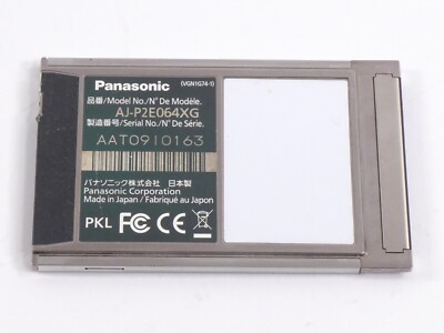 Panasonic 64GB P2 Memory Card E Series AJ-P2E064XG 64 GB Panasonic 64GB P2 Memory Card E Series AJ-P2E064XG 64 GB
