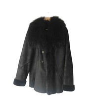 Marc Cain Black Fur And Suede Coat