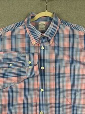 Brooks Brothers Shirt Mens XL Colorful Check Button Up Oxford L/S Preppy OCBD