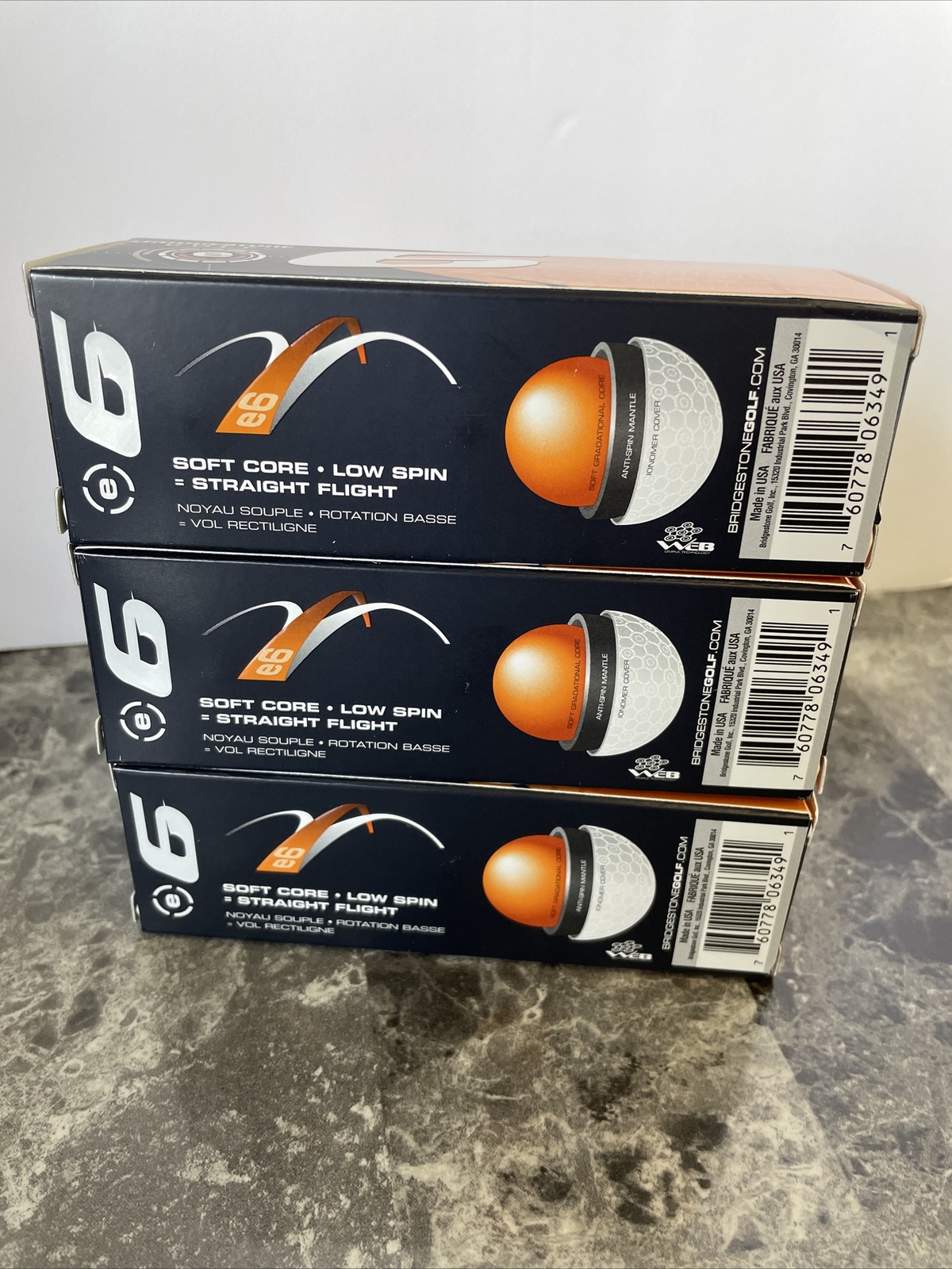 Bridgestone e6 Straight Flight (Soft Core) (Low Spin) Golf Balls 3 (3Packs) eBay