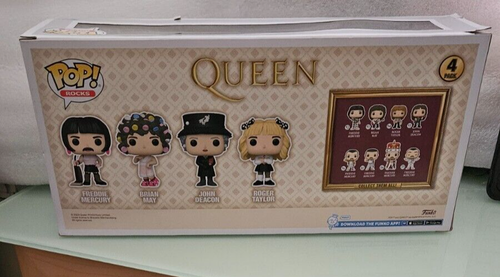 funko pop! rocks QUEEN I WANT TO BREAK FREE vinyl figures 4 pack NEW cover wear - Picture 6 of 9