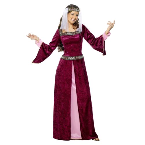 Ladies Medieval Thrones Maid Marion Long Gown Fancy Dress Historical Costume - Afbeelding 1 van 3