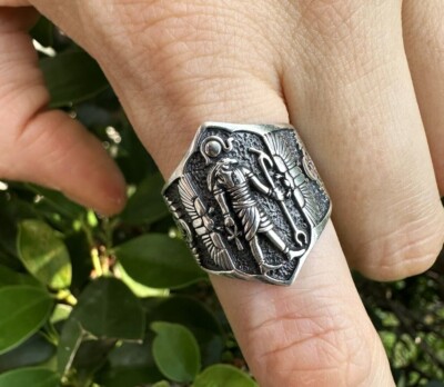 God Ra Ring STERLING SILVER 925 The Egyptian Sun God Ra Egypt's