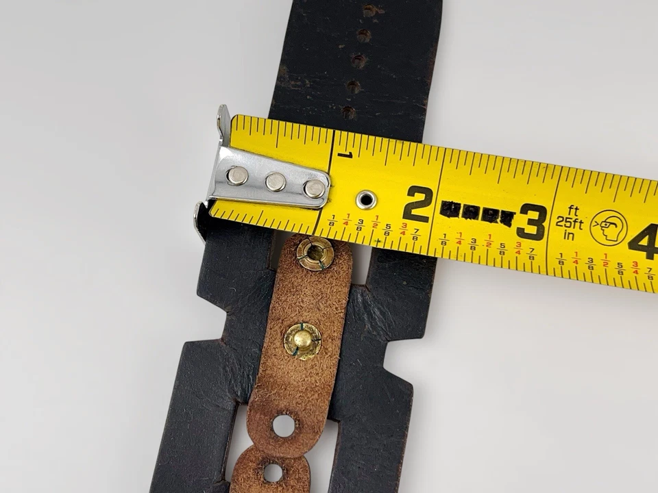 Ojales antiguos vintage con soporte de piedras preciosas para brazalete de cuero para hombre Foto 4 de 4