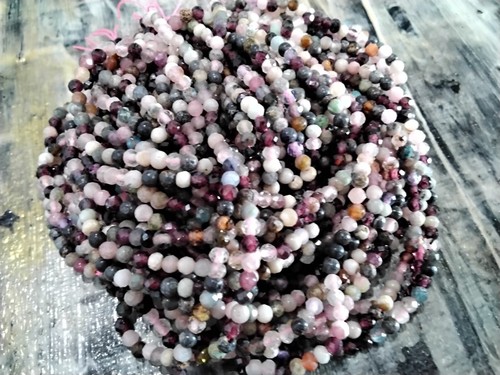 Natural Mixed Stone, 2-3mm Round, Faceted, Approx 125 pcs - Picture 3 of 4