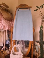 Vintage Rock Angora Wolle Pastell Blau