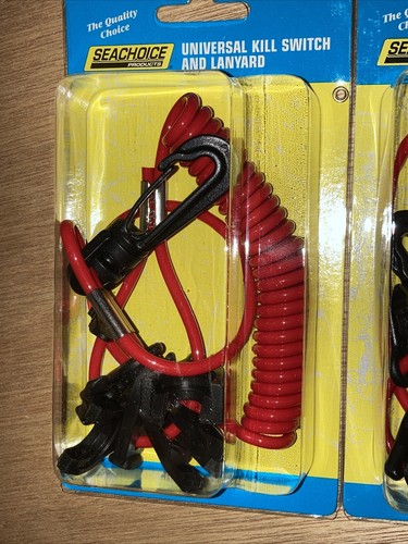 2 Universal 7 Key Replacement Coil Lanyard for Emergency Engine Kill Switches - Picture 3 of 6