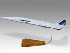Concorde Air France Desk Wood Airplane New Model Large Scale 1/144
