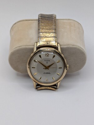 ELGIN 手巻き時計 アンティーク　ヴィンテージ　シルバー　ゴールド Vintage 1960 ELGIN 27 Jewels Selfwinding Automatic Watch 10K