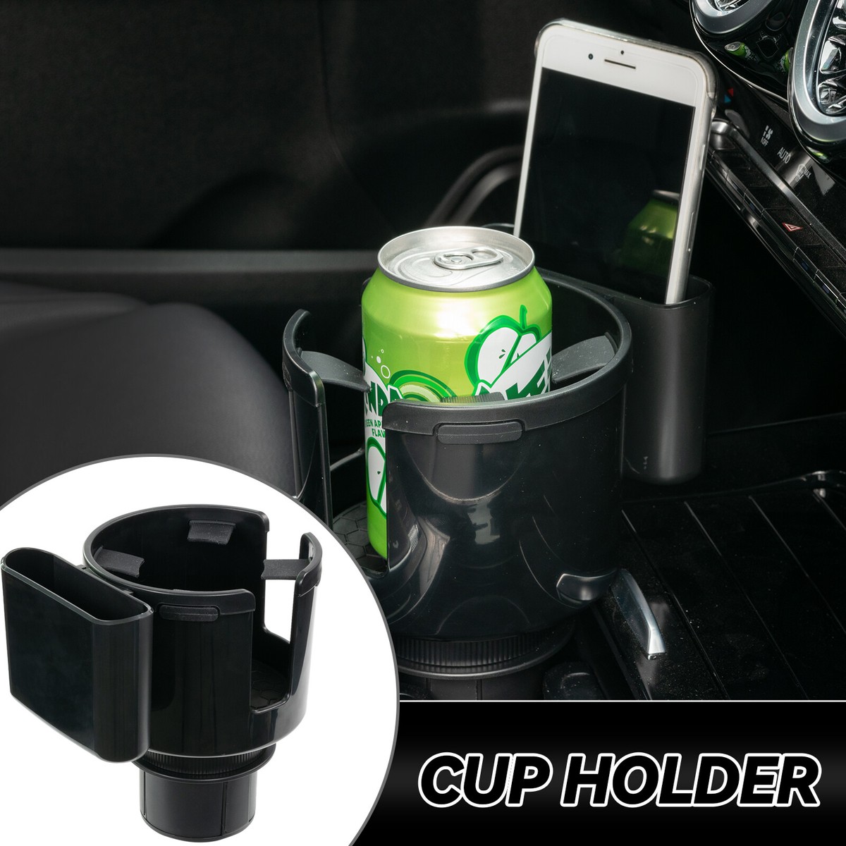 CWED Sous-verres De Voiture, 2 Pièces En PVC Voiture Porte-tasse Gadget