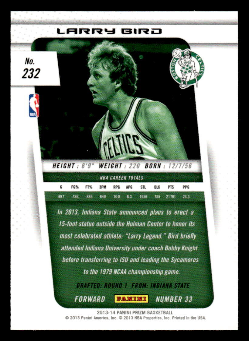 2013-14 Panini Prizm #232 Larry Bird | eBay