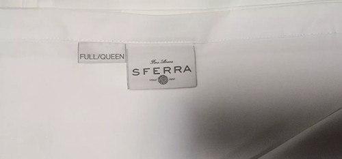 Sferra Casida Queen flaches Blatt weiß/lunar neu 297 $ Perkal - Bild 2 von 2
