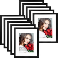 LBECUA 8x10 Picture Frame Set of 10, Wooden Picture Frames Display Photo 8x10...