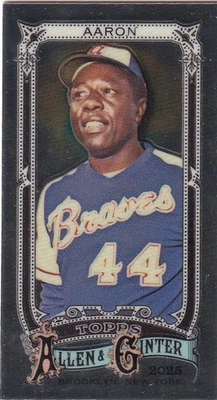 2025 Topps Allen & Ginter MLB No. 13 Hank Aaron Chrome Mini Card - Bild 1 von 2