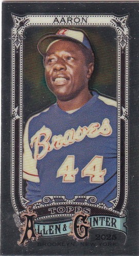 2025 Topps Allen & Ginter MLB No. 13 Hank Aaron Chrome Mini Card - Bild 1 von 2
