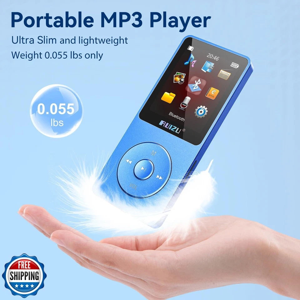 RUIZU 64GB MP3 Player with Bluetooth 5.3, Weight 0.055 lbs, Portable Music Pl - Image 4 of 4