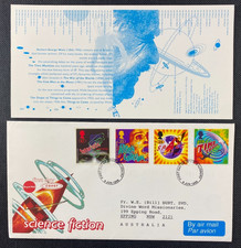 1995 UK Great Britain Science Fiction Royal Mail First Day Cover FDC + Insert