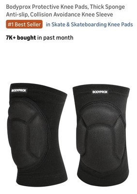 Body Prox Protective Knee Pads Black Size Small/Medium Breathable Thick Foam New