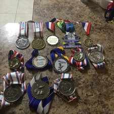 Lot of 16 Florida Marathon Race Finisher Running Medals W/ Ribbons VG Condition