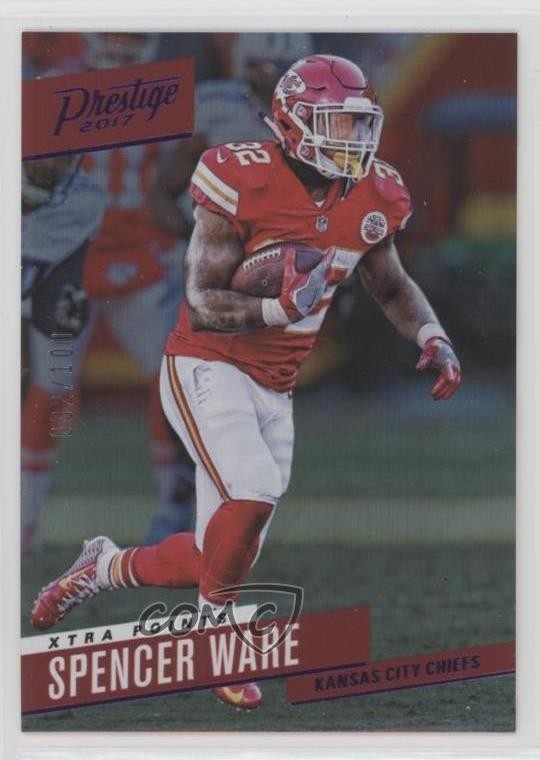 2017 Panini Prestige Xtra Points Purple /100 Spencer Ware #34 0o9