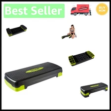 Lightweight & Portable Aerobic Step Platform with Workout Chart - Unisex Design
