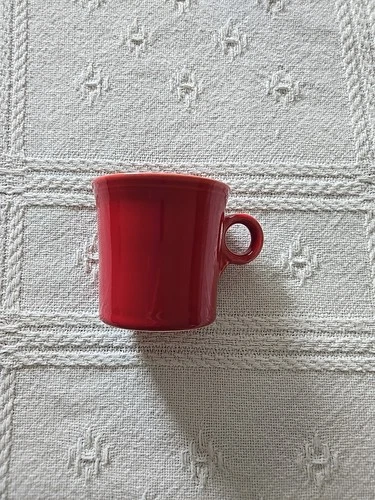 Fiesta Homer Laughlin Persimmon Ring Handle Coffee Cup 