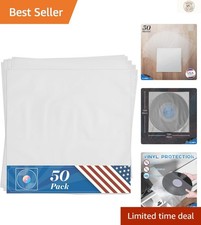 Heavy-Duty 50 Pack of 12-inch Anti-Static Inner Sleeves for Vinyl Records