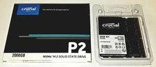 Bundle: Crucial 2TB NVMe M. 2 SSD and 32GB SODIMM DDR4 RAM Memory Kit.