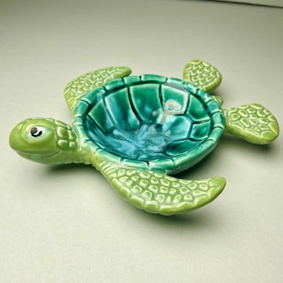 Ben Diller 93/100 Maui Hawaii Sea Turtle Pottery Trinket Dish