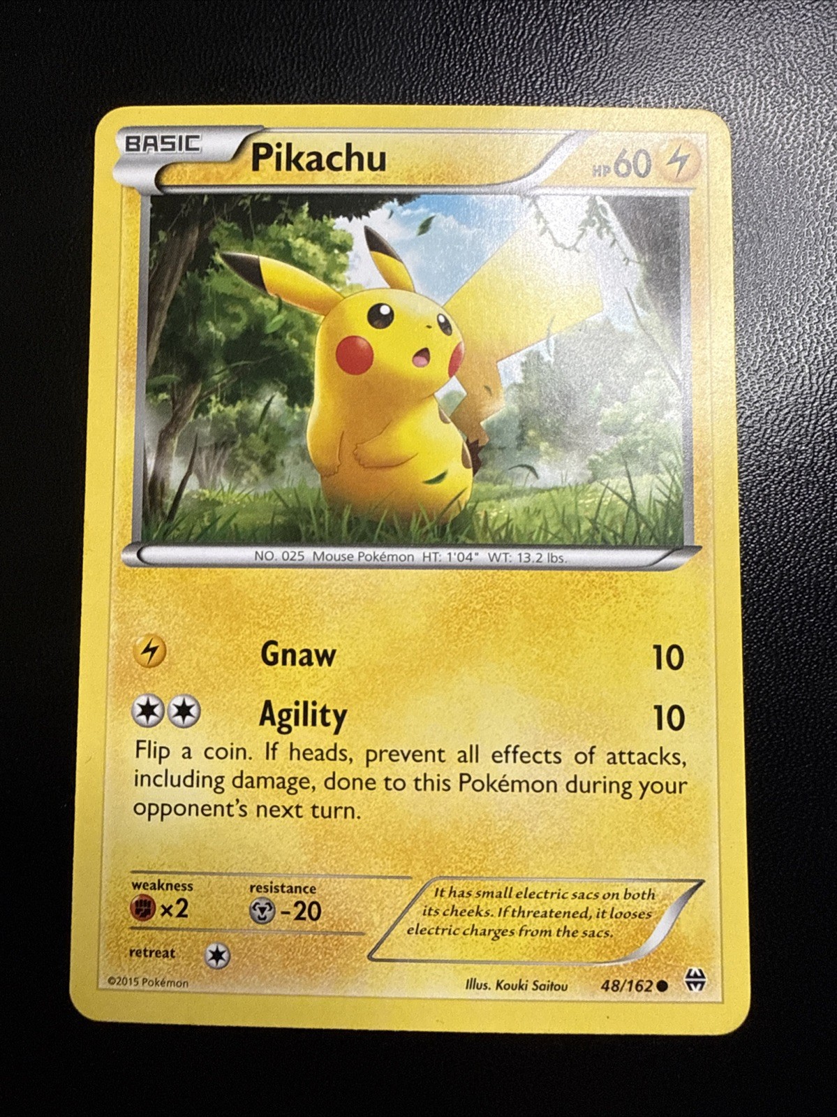 Pikachu 48/162 Common XY BREAKthrough Pokemon Card
