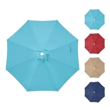 9ft Umbrella Replacement Canopy Umbrellas Top Cover with 8 Ribs Turquoise