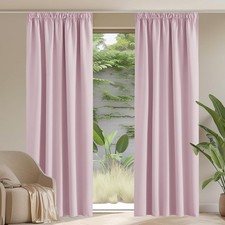 Schiebevorhang PONY DANCE 2er Set H245 x B140 cm Hellpink Verdunkelung 100