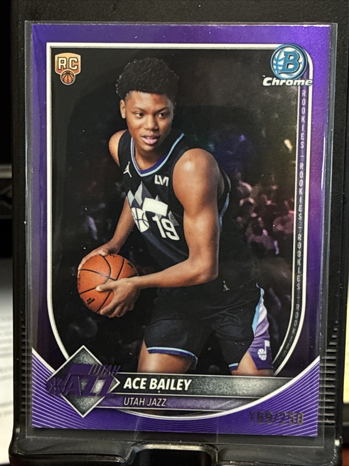 ACE BAILEY 2025-26 BOWMAN CHROME PURPLE REFRACTOR ROOKIE RC /250 #BCV-5