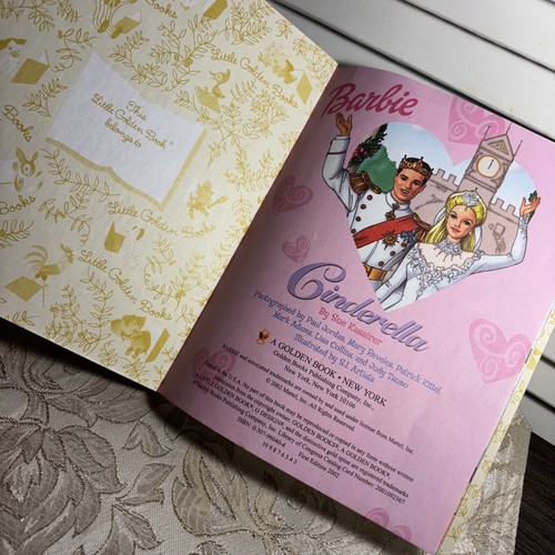 BOOKS CHILDRENS BARBIE CINDERELLA Princess First Edition 2002 Little Golden - Picture 4 of 10