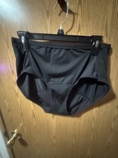Hanes Women's Comfort Period Underwear Leaks Panties Protection Black Size 2XL