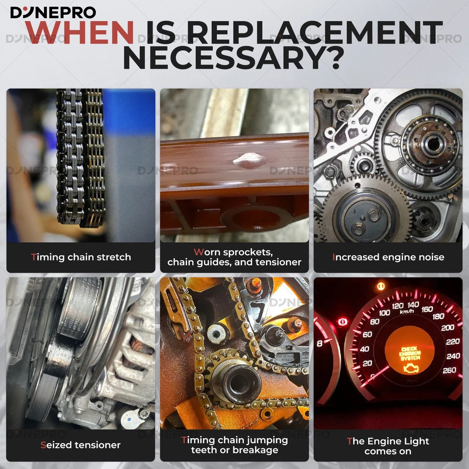 Kit de cadena de distribución bomba de agua para 11-15 Chevy Camaro 3,6 L 2010 GMC Terrain 3,0 L Foto 4 de 4