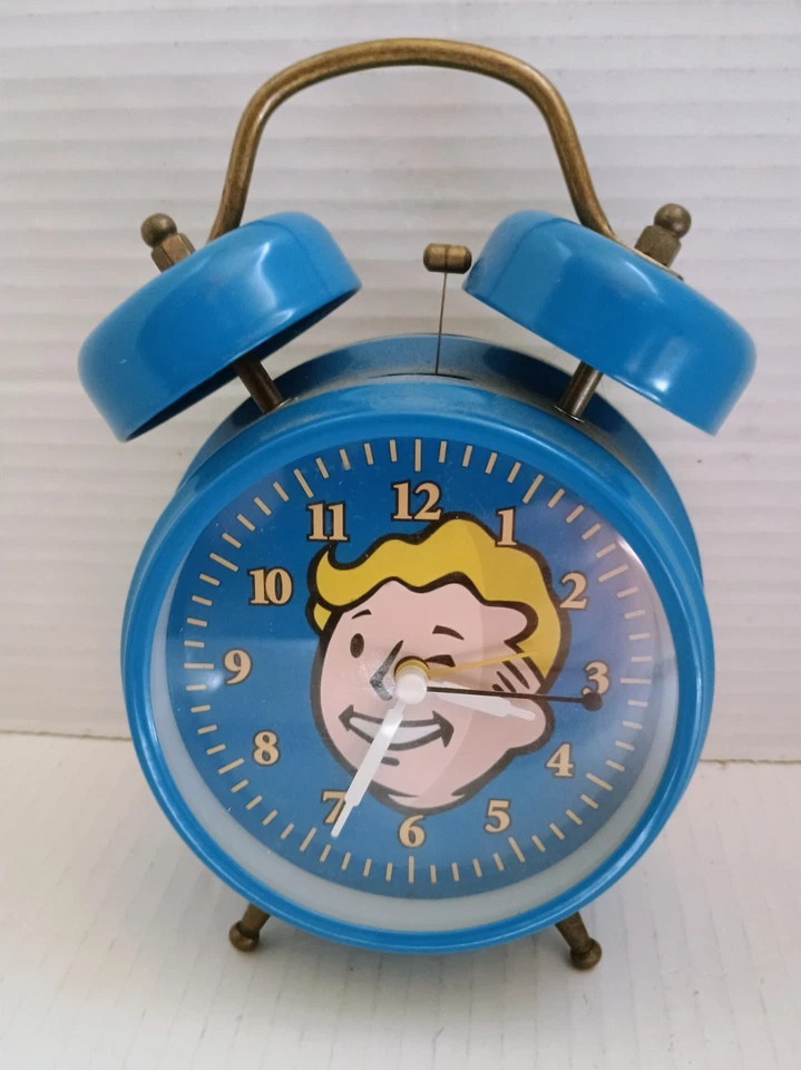 Fallout Reloj Despertador Bóveda Niño Cara Cabeza Nuke 111 Timbre Superior Reloj de Escritorio Foto 3 de 4