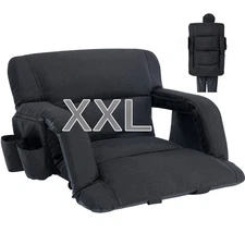 SUNYRISY Regular/ XXL Stadium Seats W Back Support Bleacher Chairs 5" T Cushion