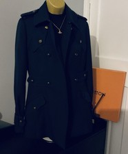 Pristine Ted Bake Navy Blue Wool Blend Military Coat Jacket Stunning UK 8 Ted 1