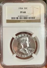 1954 NGC PF68 Franklin Half Dollar Proof Coin. Uncirculated 90% Silver! 🇺🇸🪙