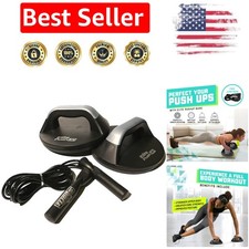 Compact Push Up Bars with Rotating Handles - Perfect for Home or Travel Workouts