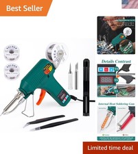 Soldering Gun Kit - Soldering Iron Kit with Adjustable Temp 180-520 C,ON/OFF ...